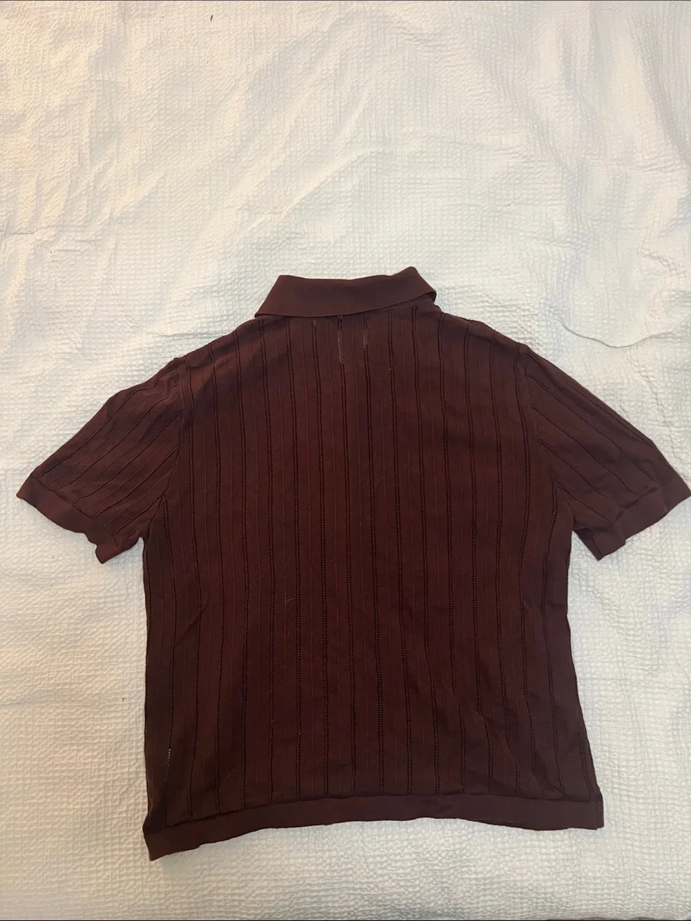 J. Crew Short-Sleeve Knit Polo — Dark Brown